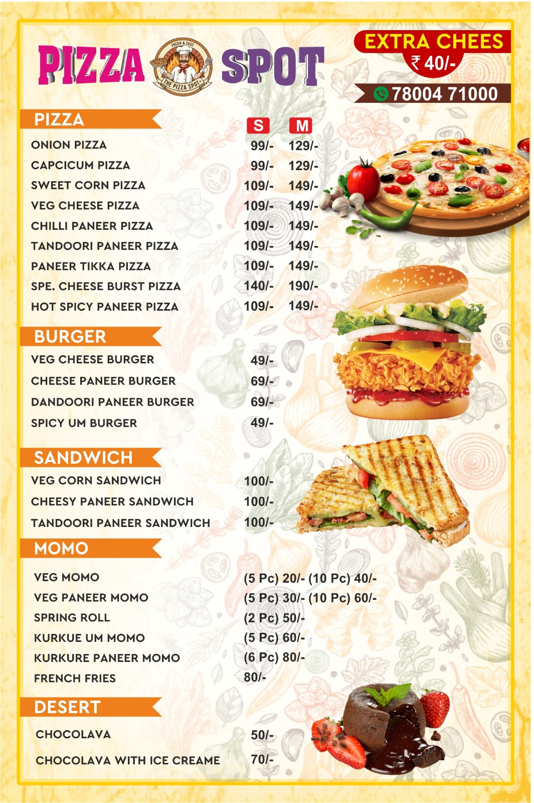 Pizza Spot Menu